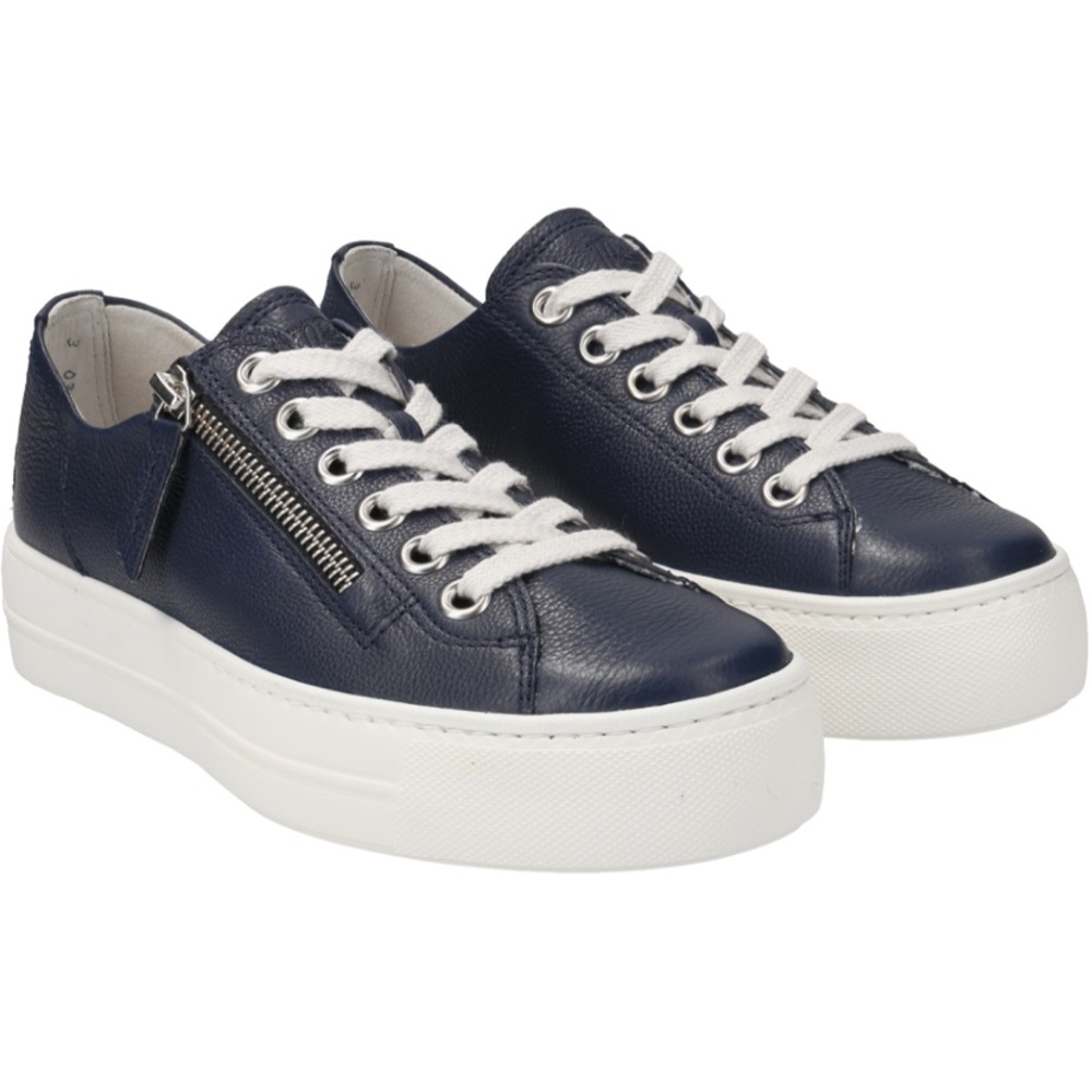 Paul Green Harper DARK NAVY BLUE Leather Casual and Fashion Sneaker Shoes